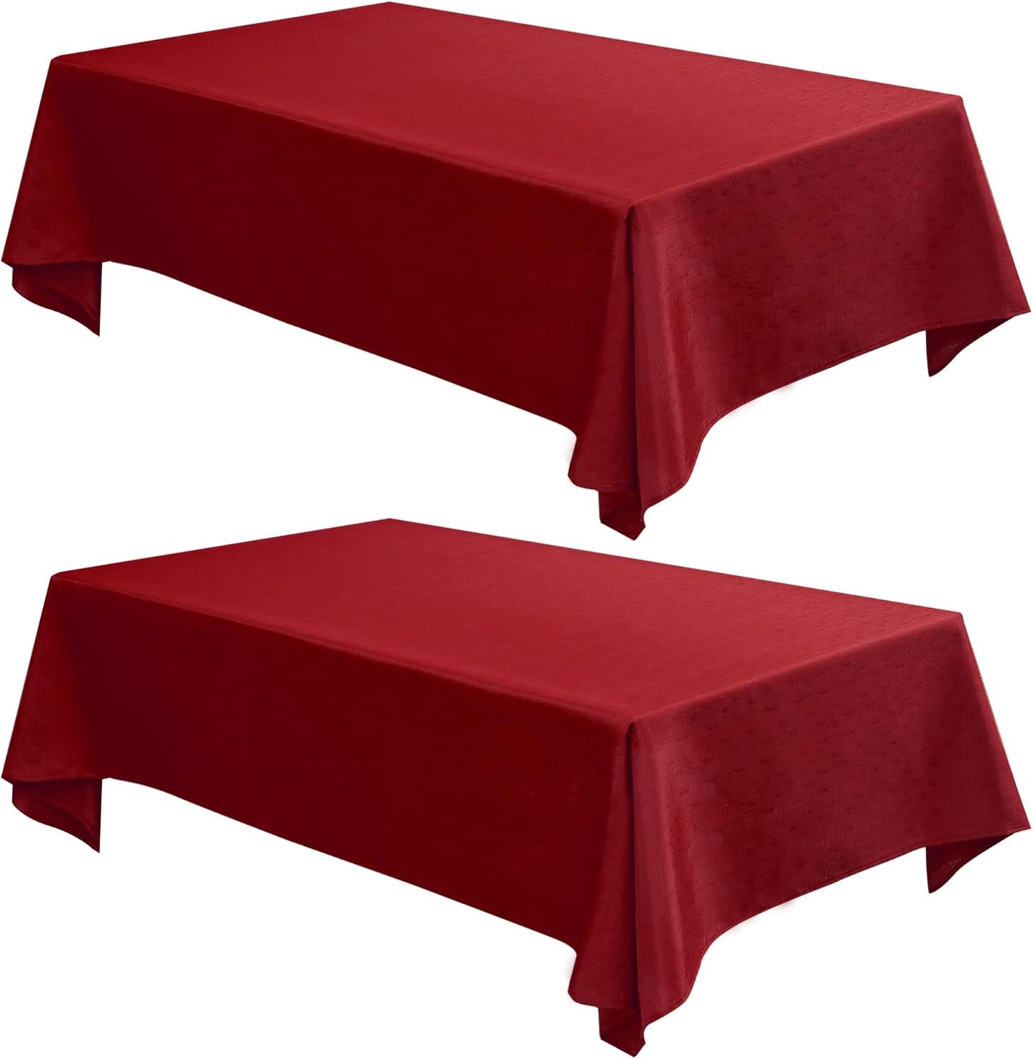 Fitable Faux Linen Christmas Tablecloths for Rustic Holiday Decor