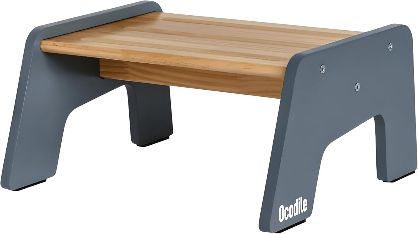 OCODILE 1-Step Wooden Step Stool for Toddlers and Kids