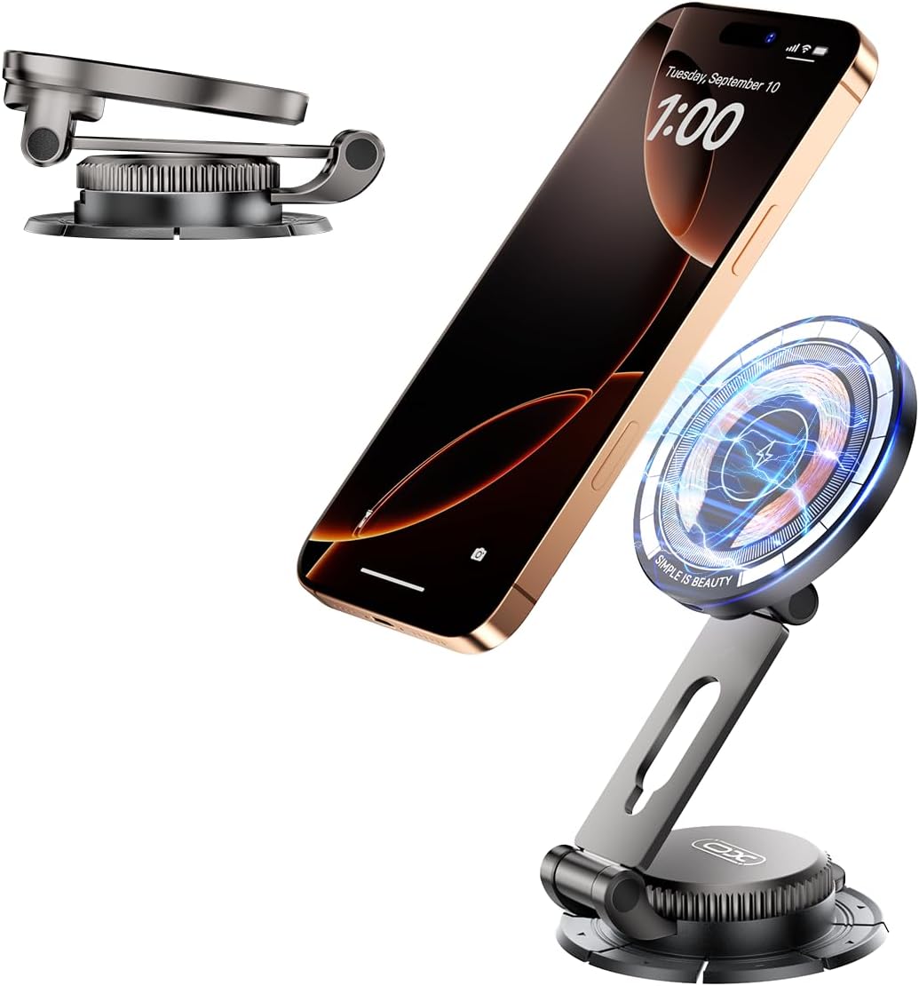 15W Magnetic Fast Charger for iPhone, Foldable Holder, Ultra Mag Safe, Gifts