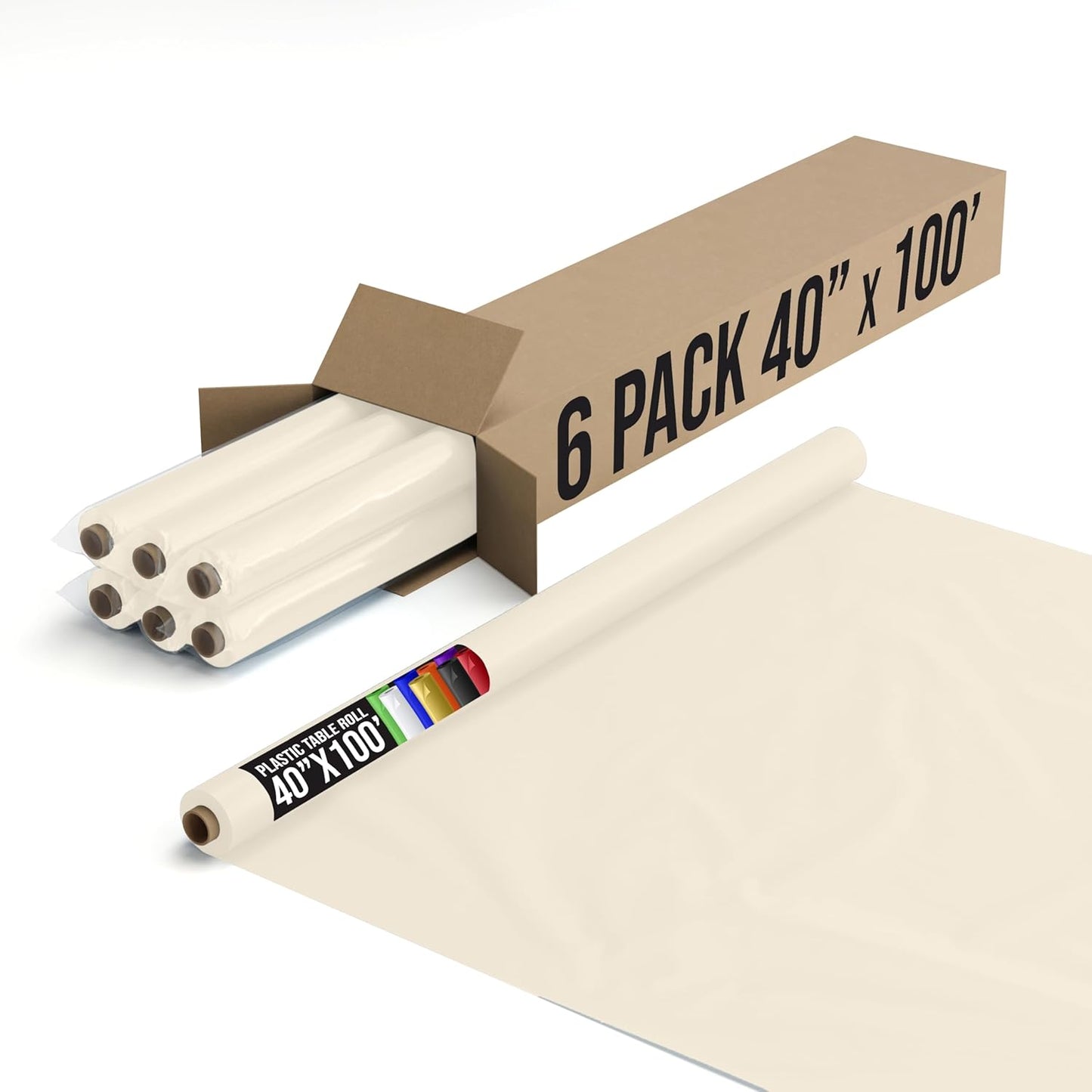 Premium Ivory Plastic Table Cover Roll for All Occasions