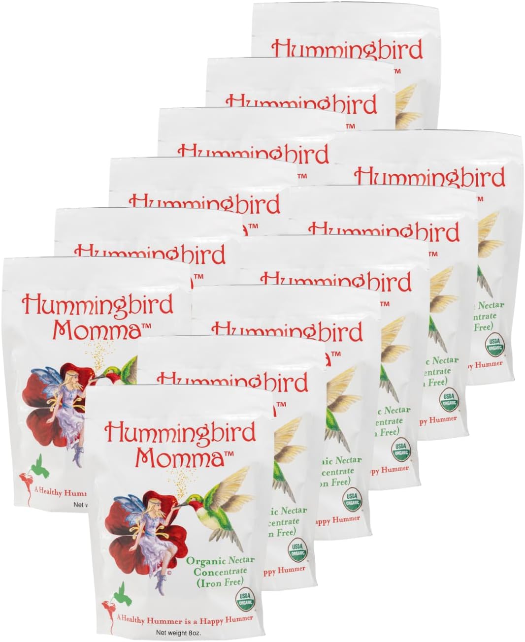 USDA Organic Hummingbird Nectar - Iron-Free Natural Food Mix