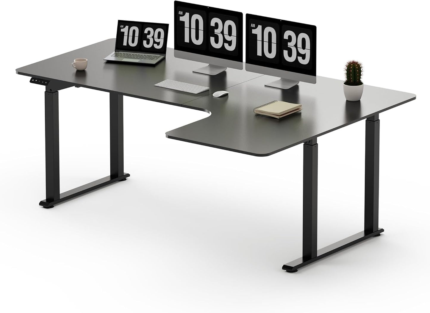 SANODESK L Shaped Standing Desk with Electric Height Adjustment