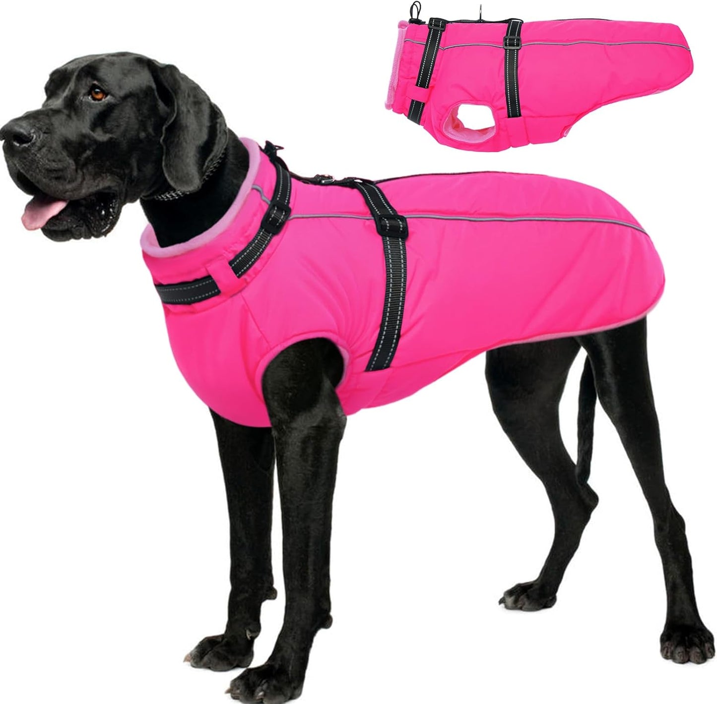 Lelepet Dog Winter Coat Waterproof Jacket for Extra Large Dogs