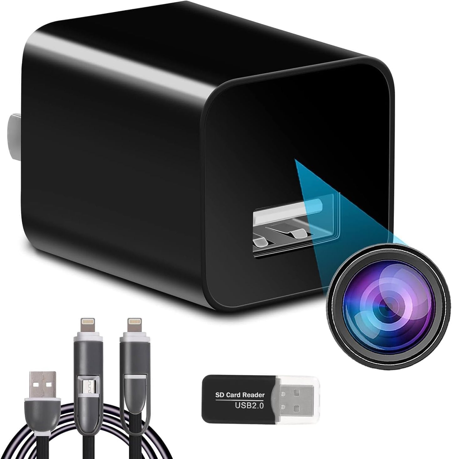 Full HD Mini Pet/Nanny Camera - No WiFi, 512GB SD