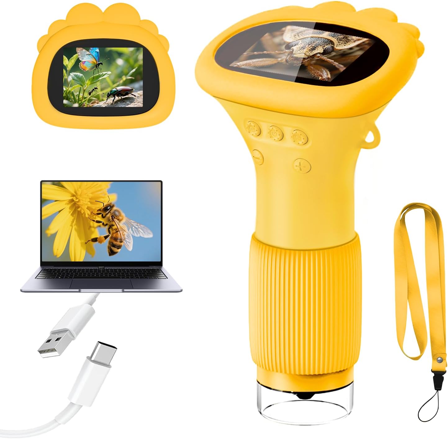 Microscope for Kids, 1000X Handheld Digital Mini Microscope