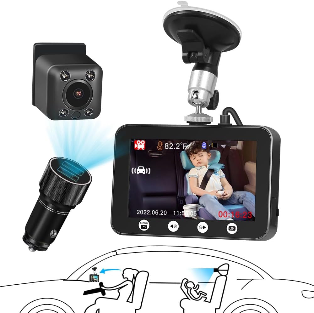 VSYSTO Baby Mirror Camera: Night Vision & Temperature Display