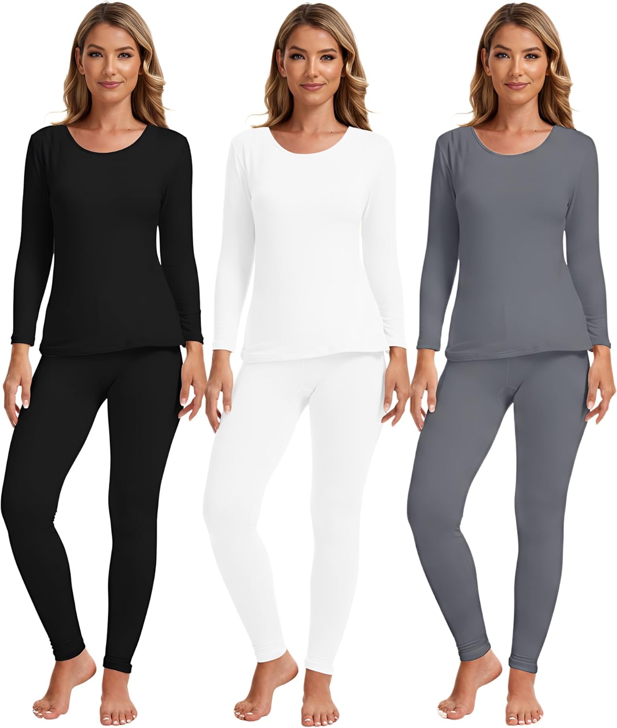 Patelai Thermal Underwear Sets for Women - Fleece Lined Comfort