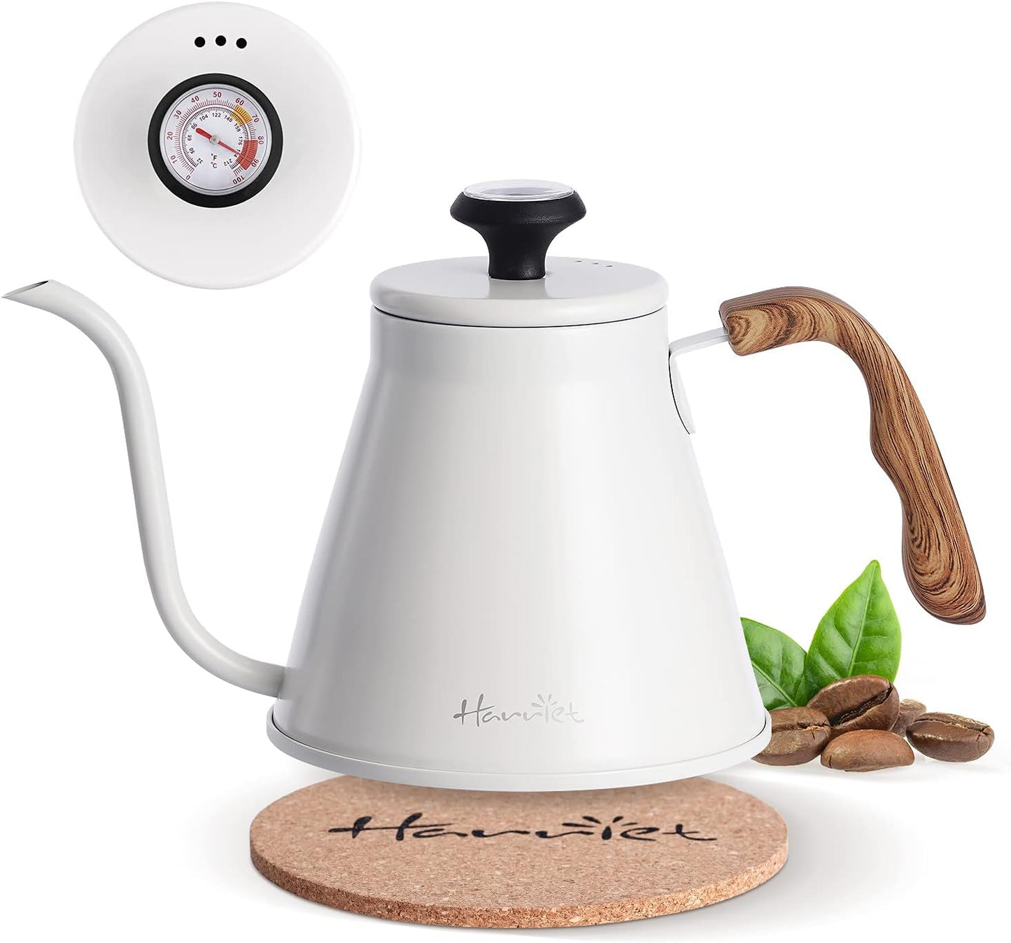 Harriet Gooseneck Kettle with Thermometer for Perfect Brewing