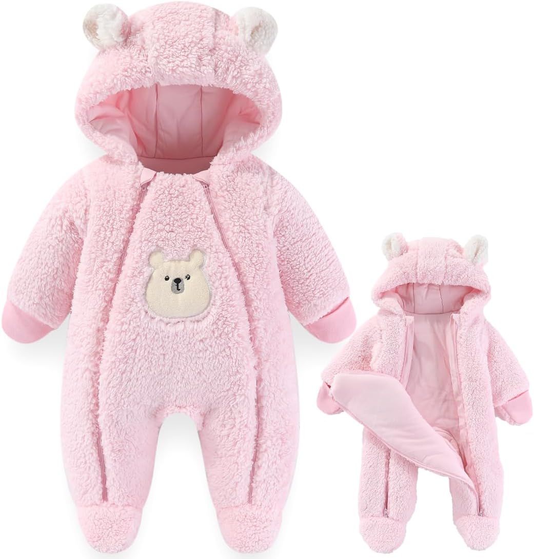 Fairy Baby Newborn Winter Snowsuit Bear Thick Romper for Infants