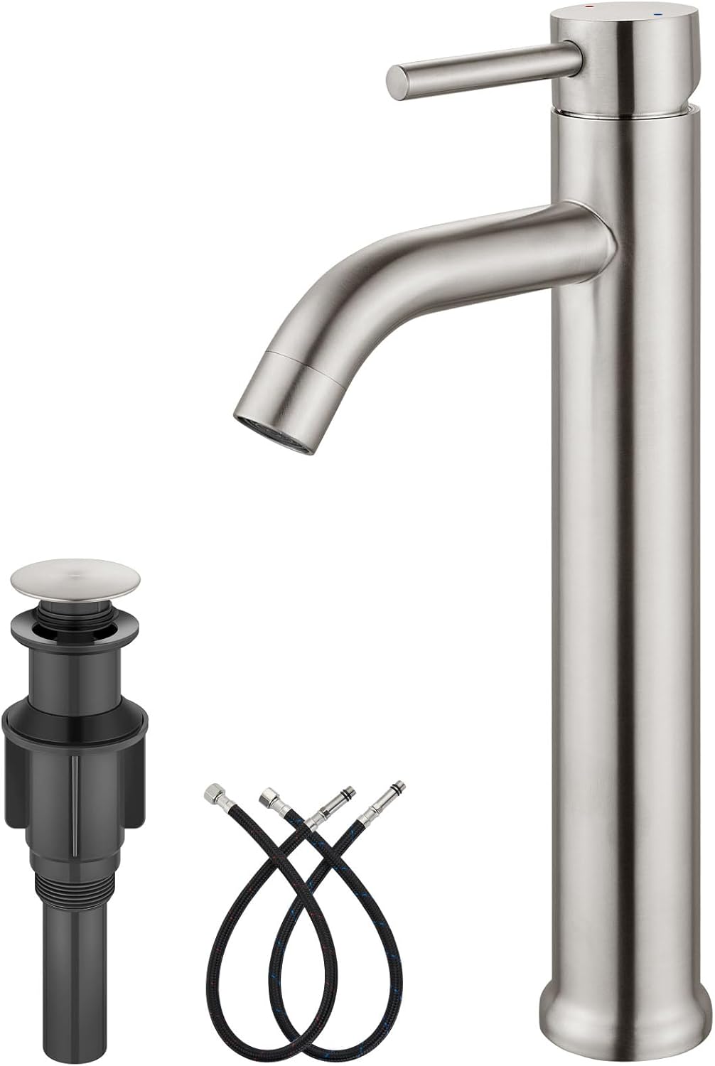 Aolemi Vessel Sink Faucet in Brushed Nickel for Elegant Bathrooms