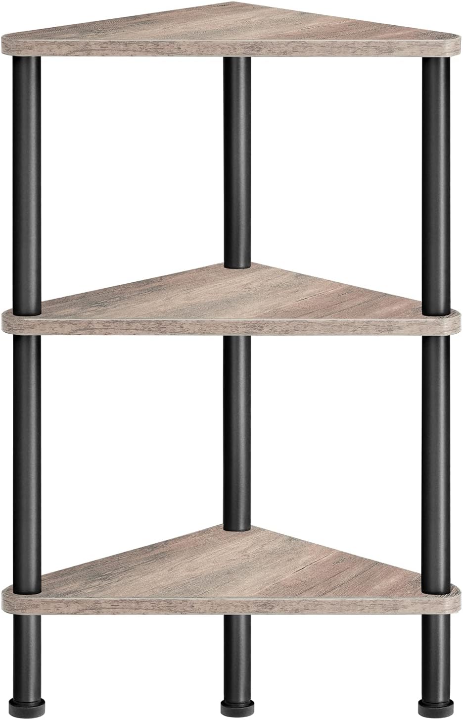 HOOBRO Corner Shelf Stand: Stylish 3-Tier Bookshelf