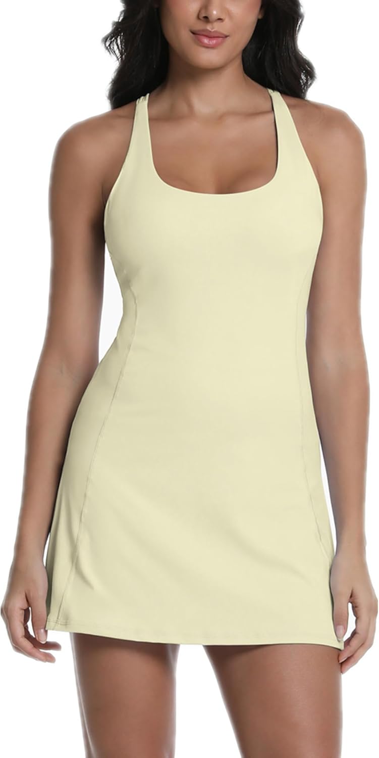 Tennis Dress for Women with Built-in Bra & Pockets for Exercise