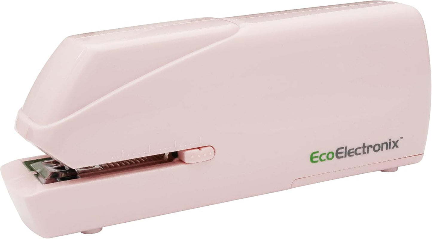 Portable Automatic Electric Stapler - 30 Sheet Capacity, Pink
