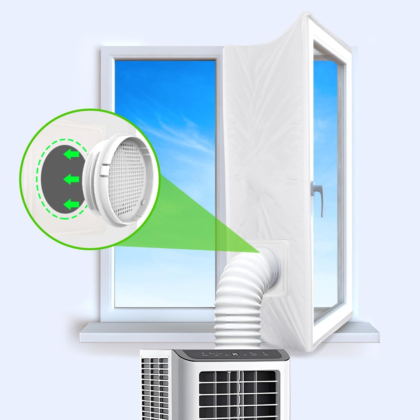 Easy Install AC Window Kit - Hot Air Stopper
