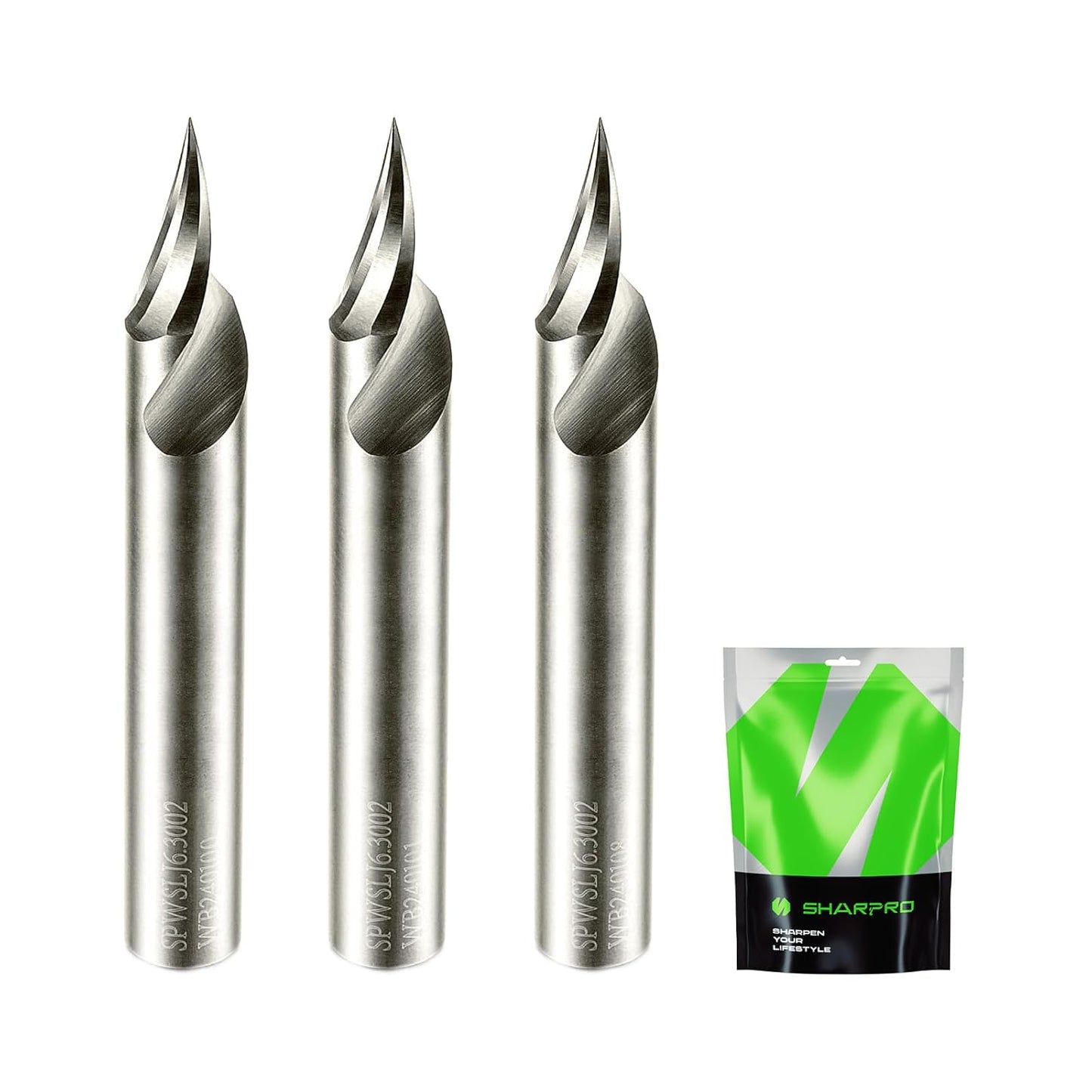 Chamfer Router Bits V Groove O Flute Spiral Bit for Engraving