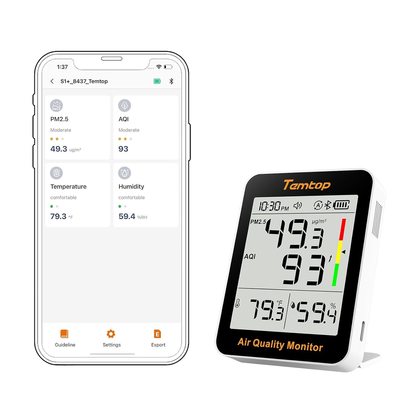 Temtop Smart Air Quality Monitor for Home and Office Use