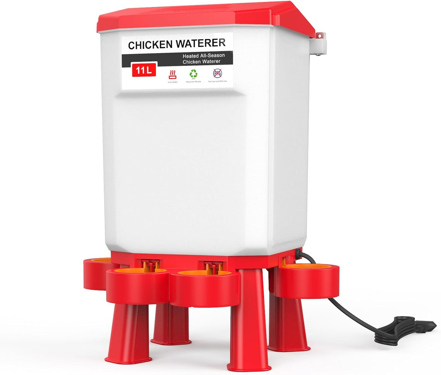 11L Thermostatic Heated Poultry Waterer