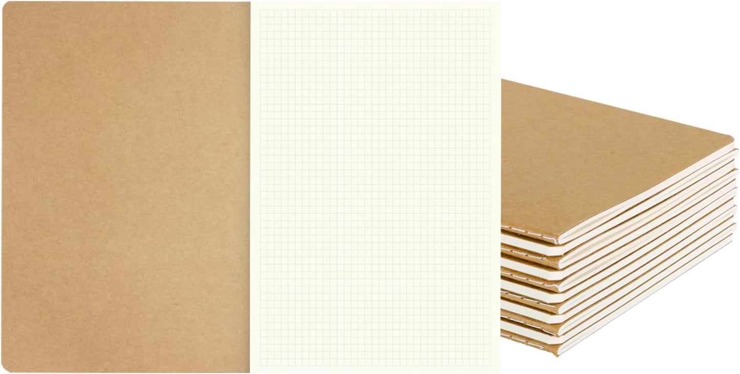 Square Grid Graph Paper Journal 12-Pack for All - A5 Size