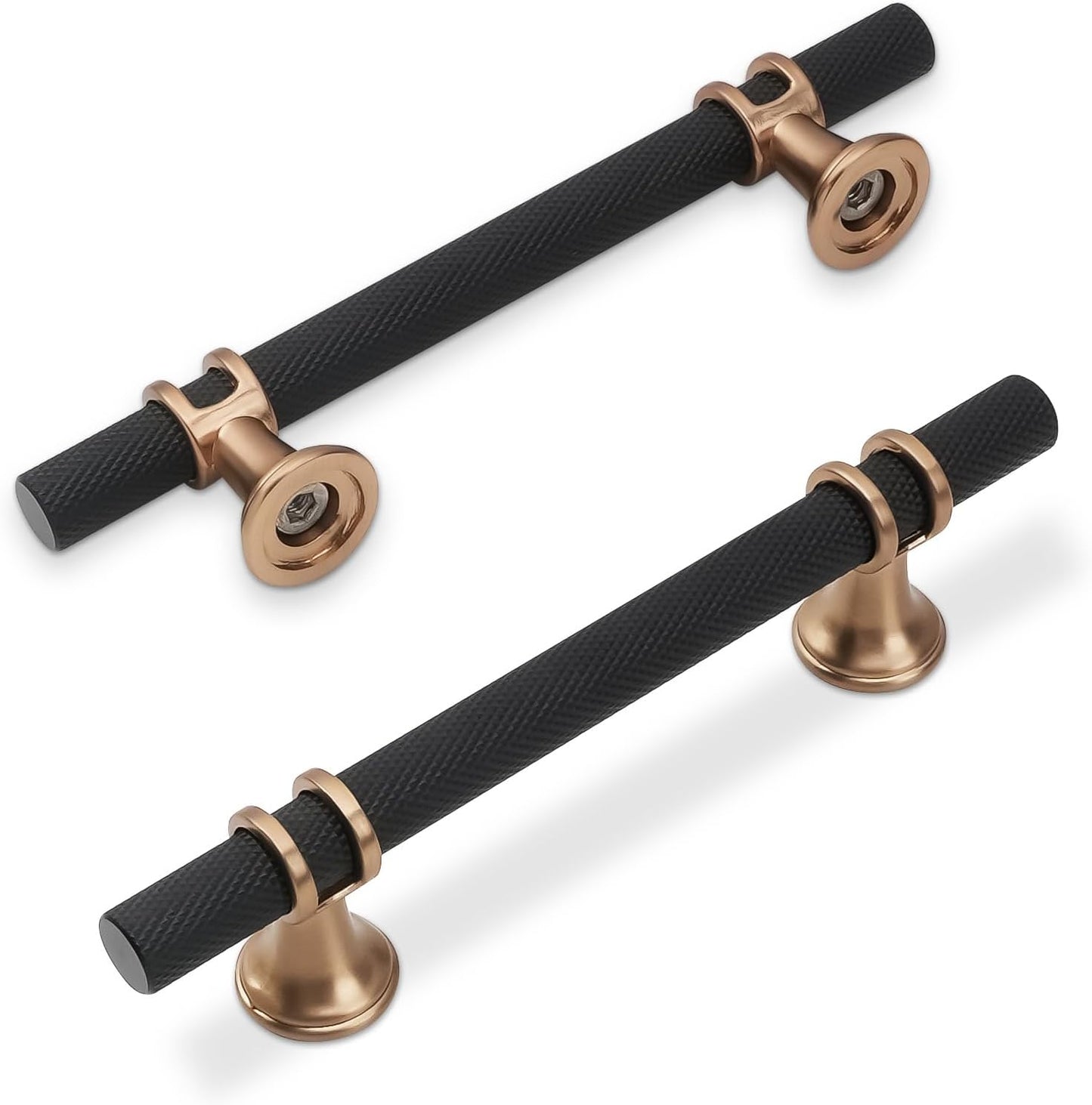 10 Pack 3-3/4 Inch Cabinet Pulls in Matte Black and Bronze