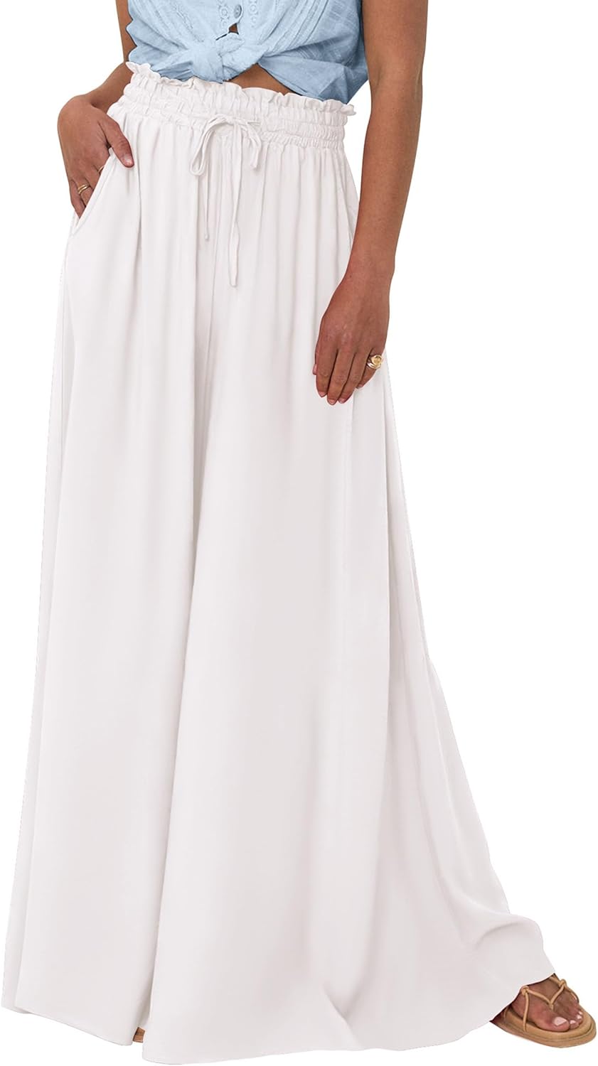 PRETTYGARDEN Women's Summer Wide Leg Palazzo Pants for Comfort