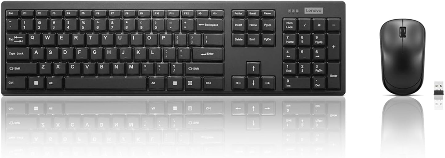 Lenovo 100 Wireless Combo - Spill Resistant & Compact