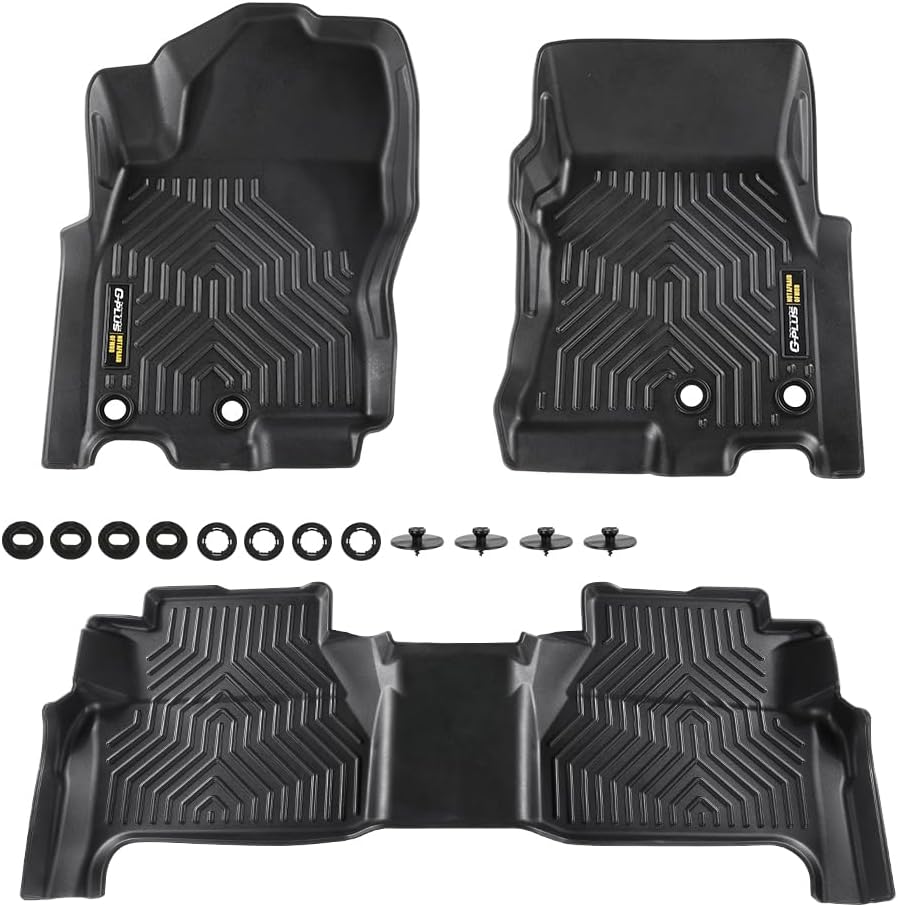 G-PLUS TPE Floor Mats for Nissan Frontier 2022-2025 Crew Cab