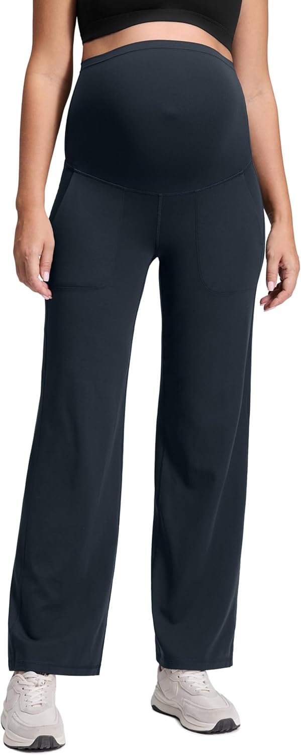 CRZ YOGA Butterluxe Maternity Wide Leg Pants for Comfort
