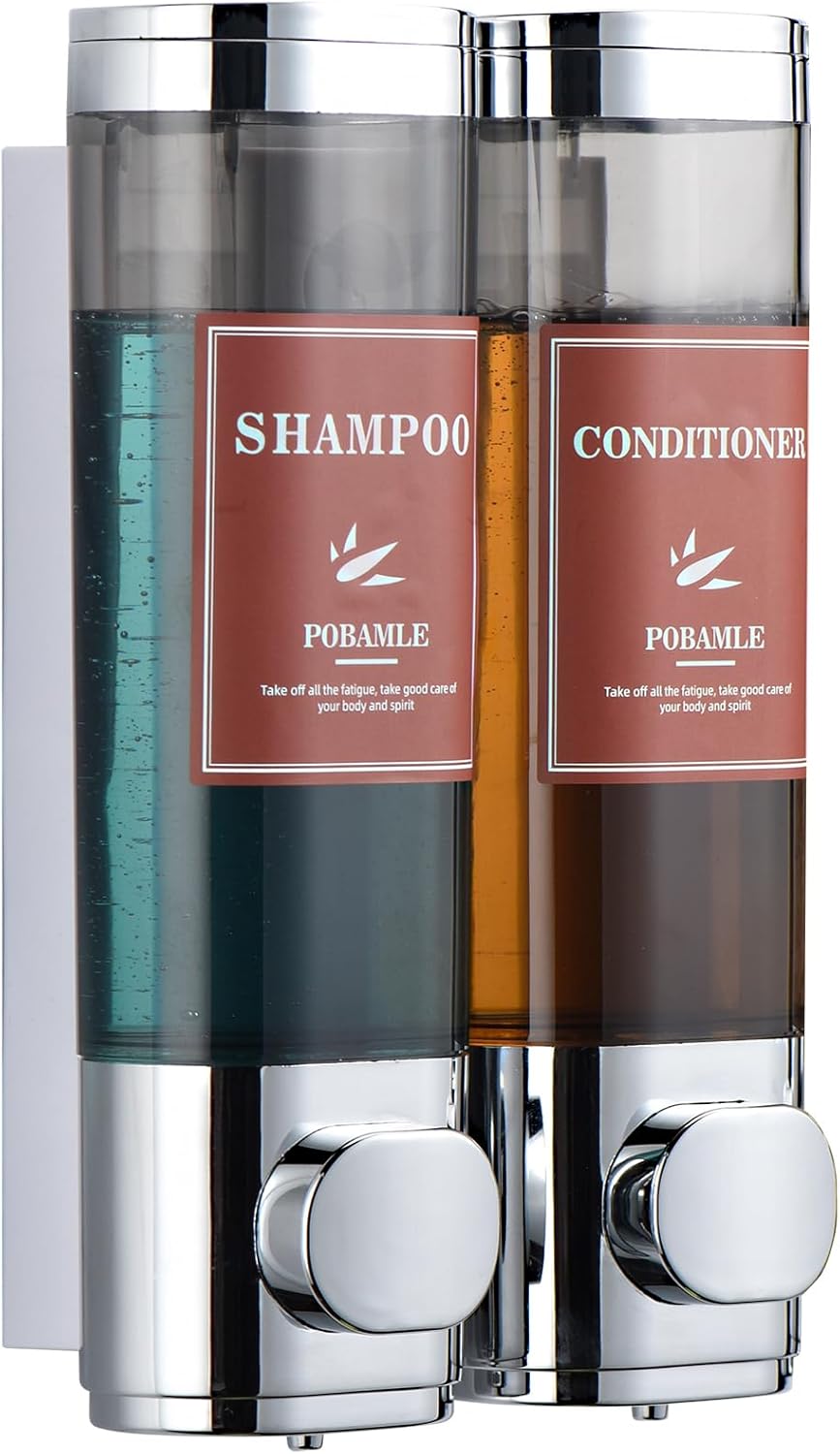 Chrome Shower Dispenser - No Drill Installation