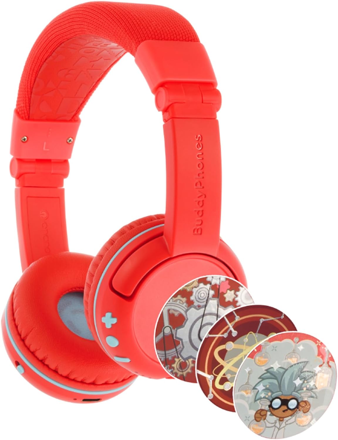 Kid-Friendly Bluetooth Headphones | ONANOFF | Red