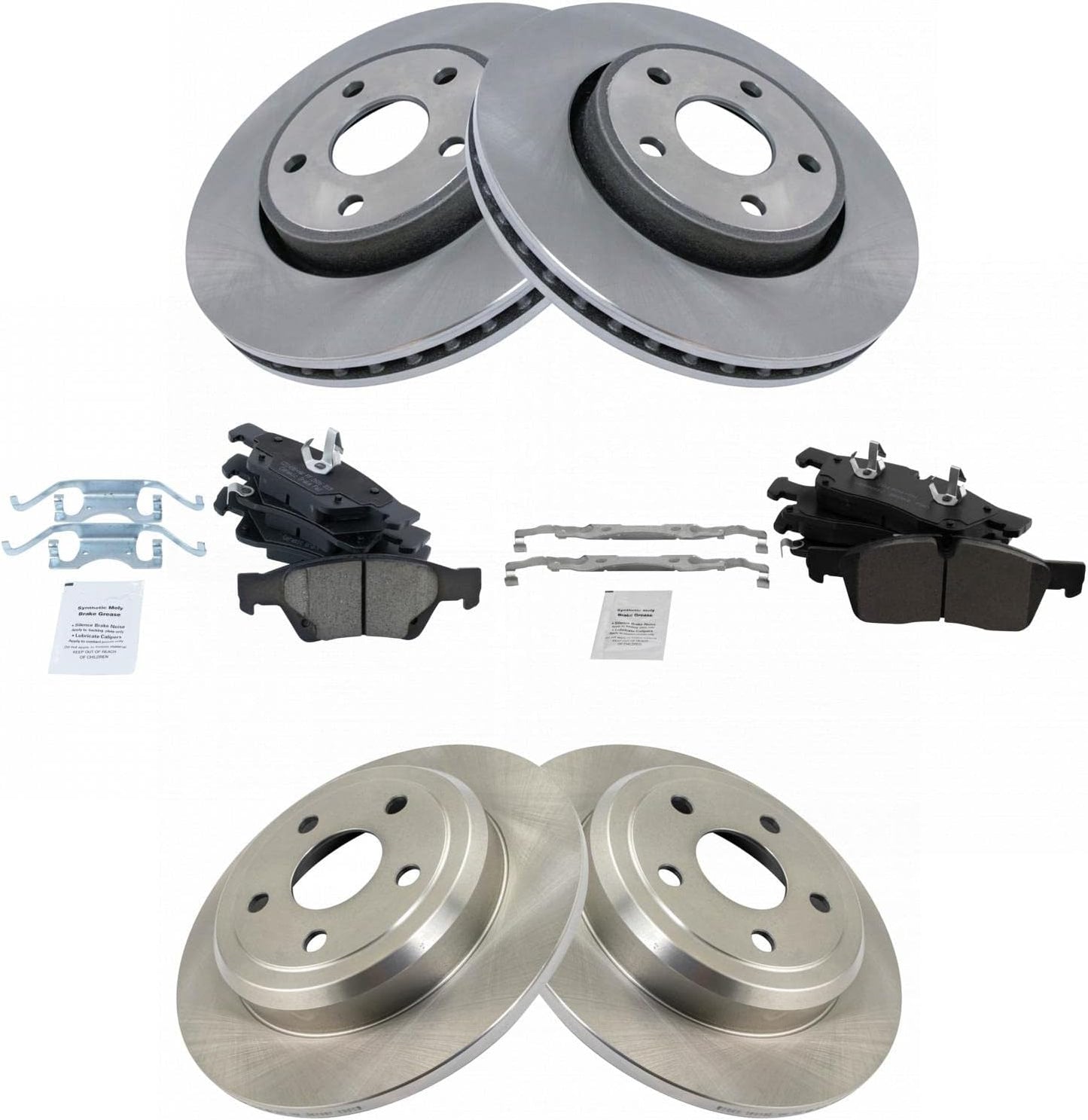 TRQ Brake Pad & Rotor Kit for 2012-2020 Dodge Durango & Jeep