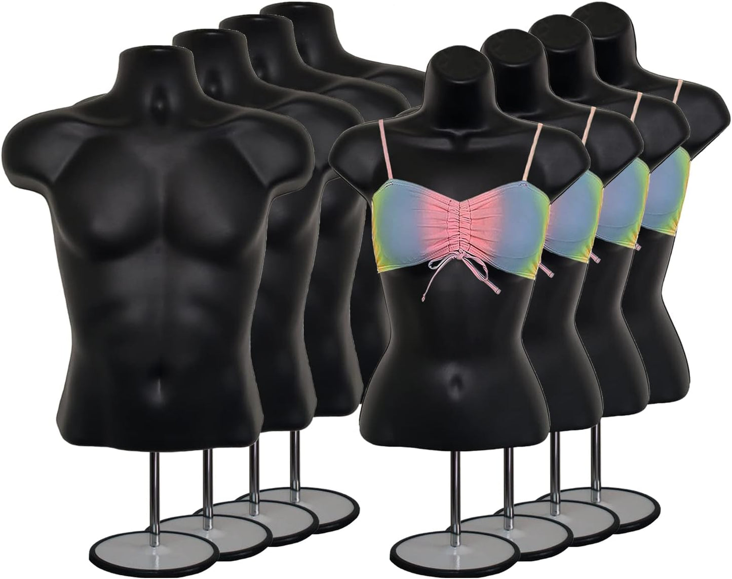 DisplayTown Male and Female Mannequin Torso for Clothing Display