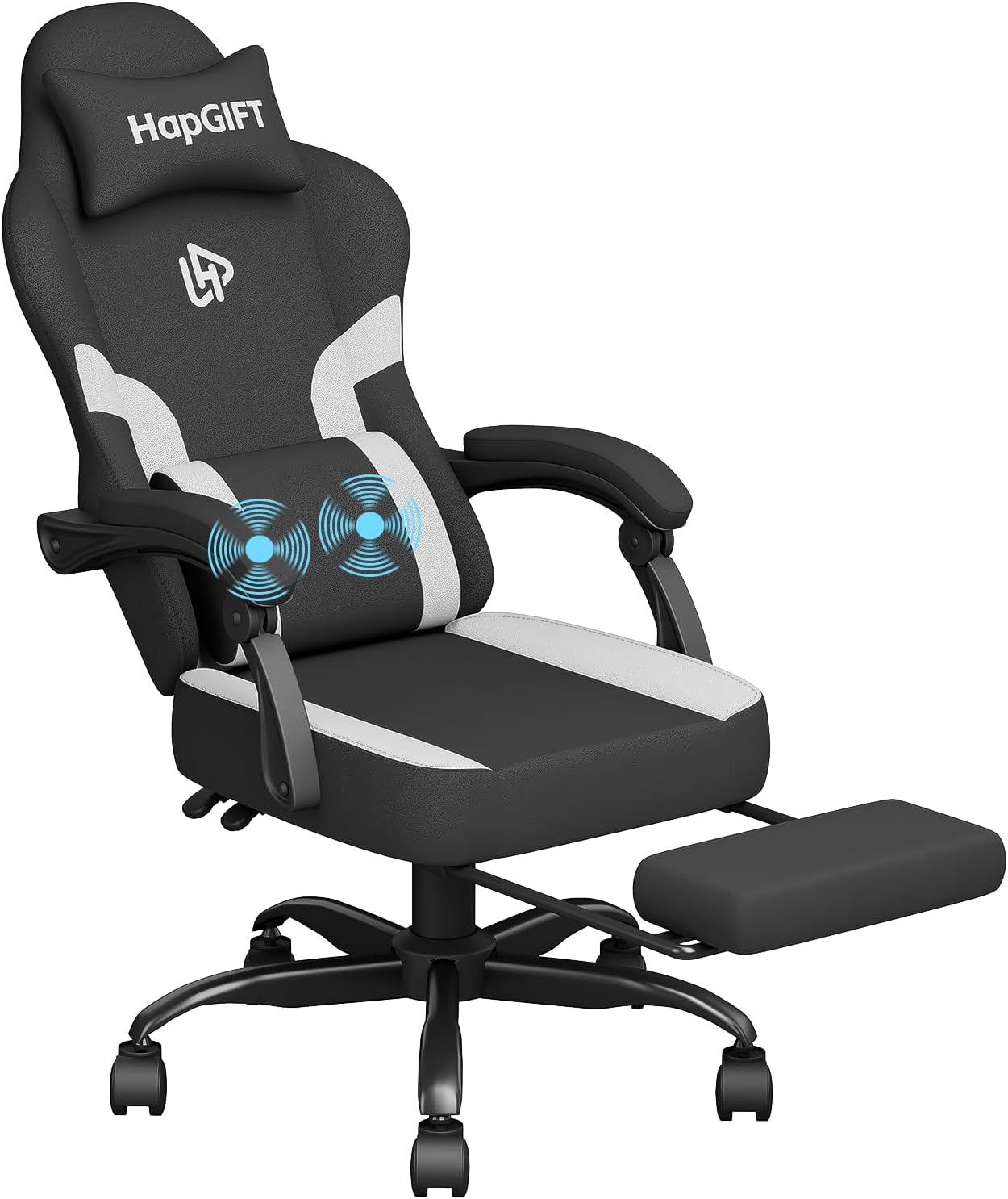 HapGIFT High Back Gaming Chair with Massage Lumbar Support