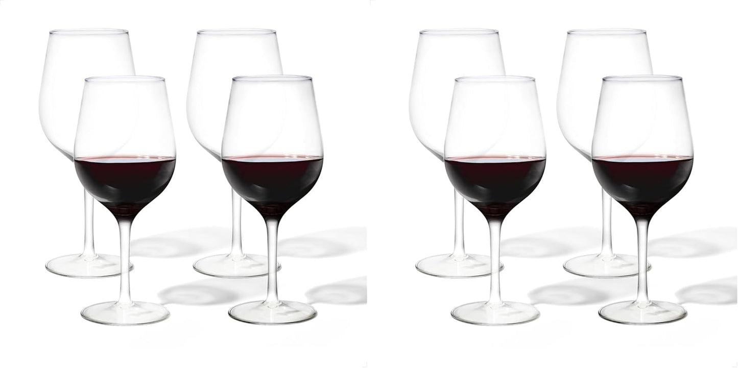 TOSSWARE Reserve 16oz Wine Set of 4 - Unbreakable Plastic Glasses