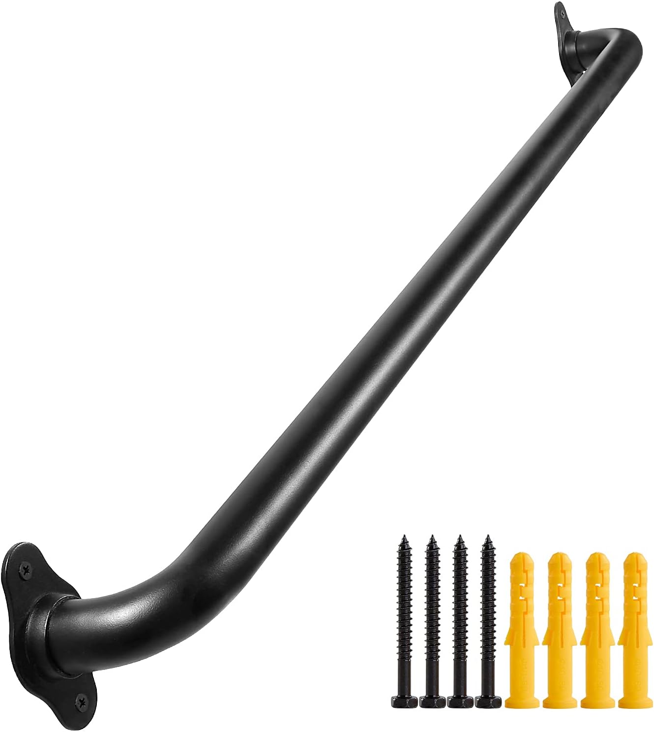 36 Inch Black Metal Stairs Railing for Safety and Style