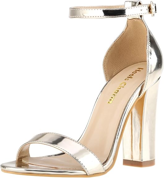 Women's Strappy Chunky Block Sandals for Dress Wedding Party