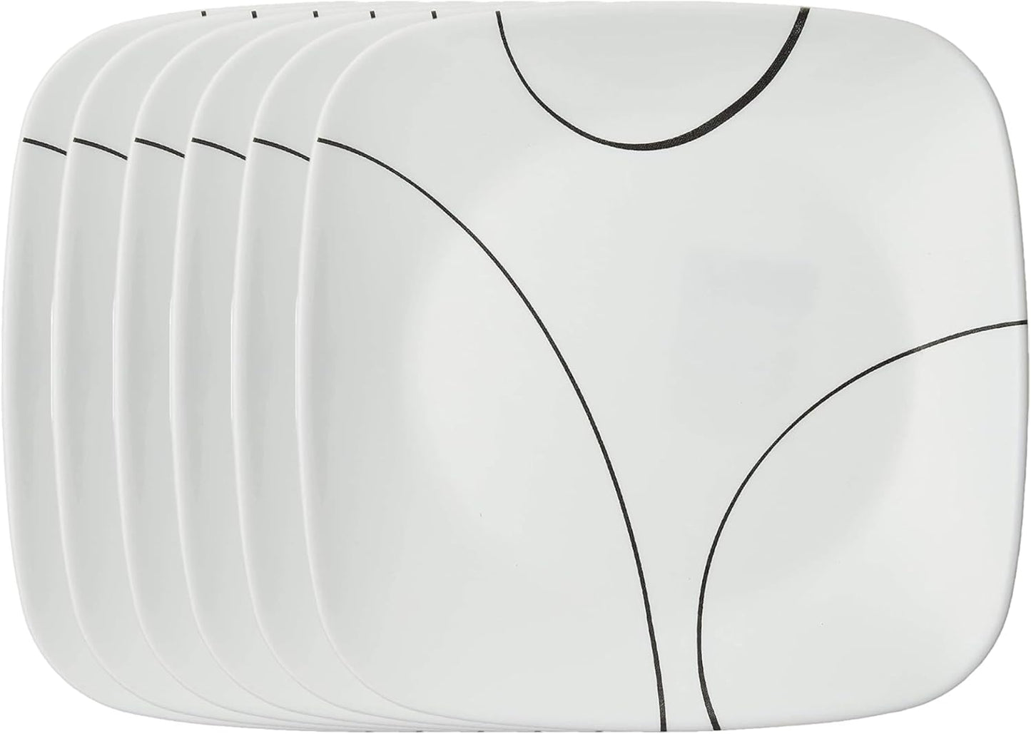 Corelle Vitrelle 6-Piece Salad Plate Set for Elegant Dining