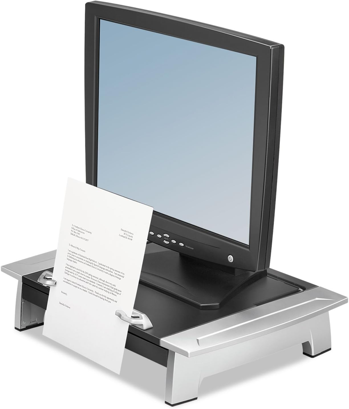 Fellowes Office Suites Monitor Riser Plus for Ergonomic Viewing