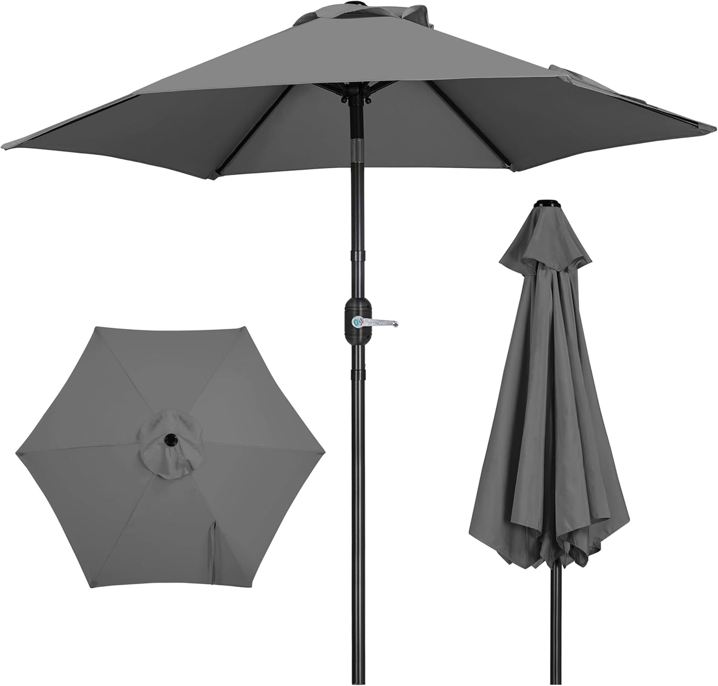 7.5FT Patio Umbrella with Push Button Tilt for Outdoor Use