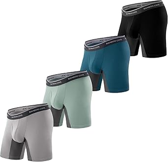 Bamboo Cool Underwear for Men Boxer Briefs - Soft and Comfortable
