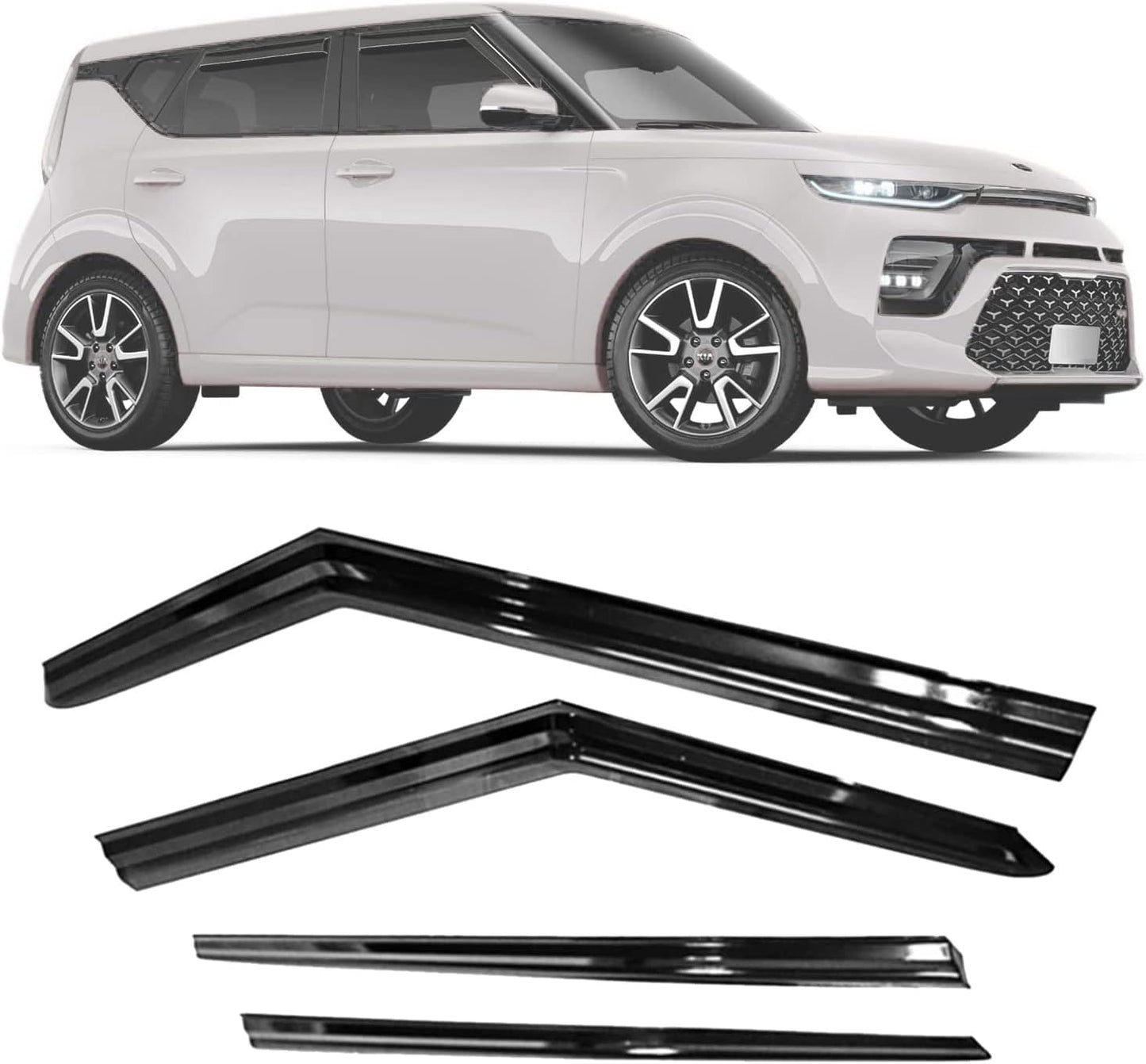 Tape-On Windows Visor 4-Piece for 2020-2023 Kia Soul