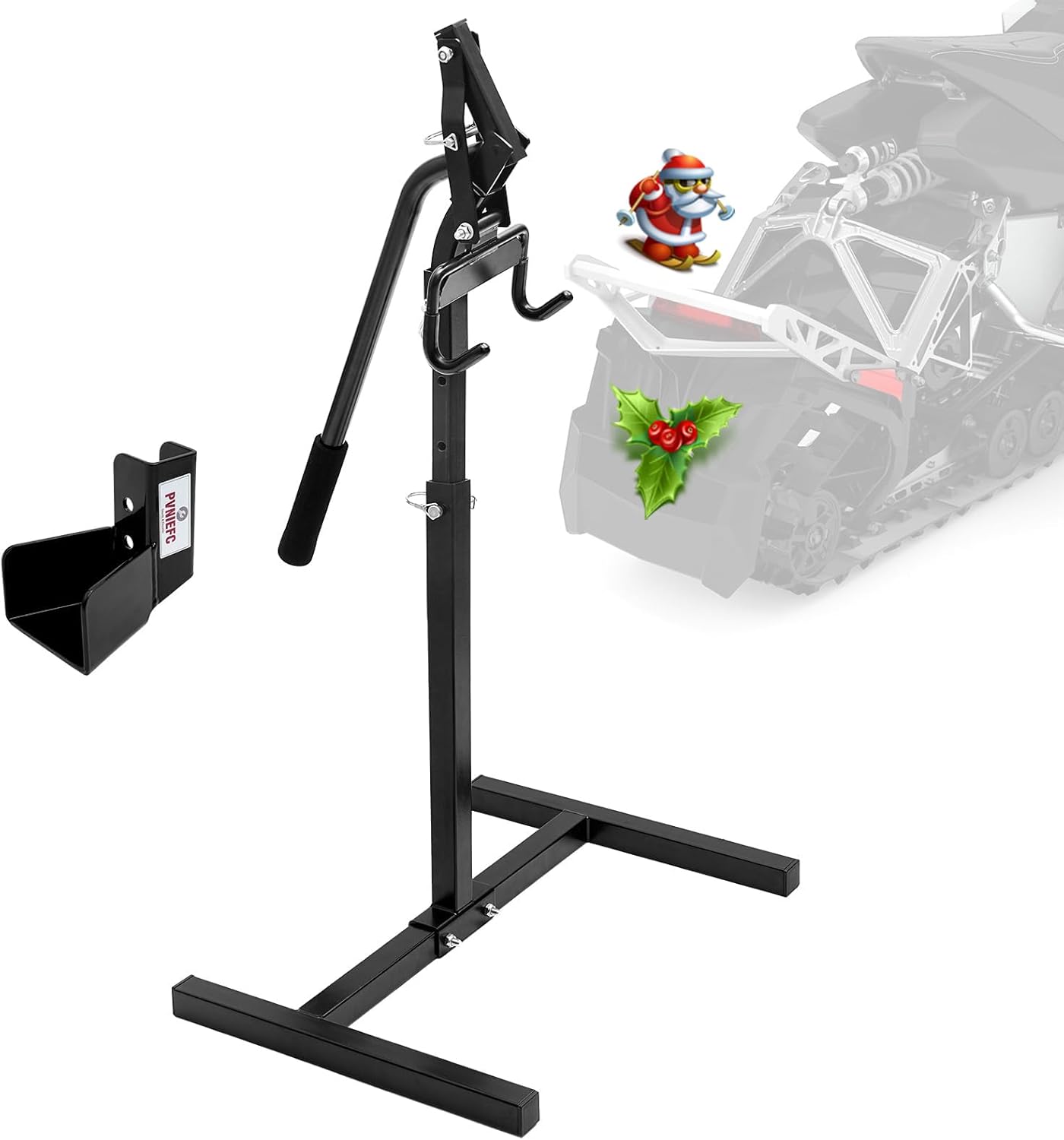 Snowmobile Lever Lift Stand with Handlebar Cup for Easy Repairs