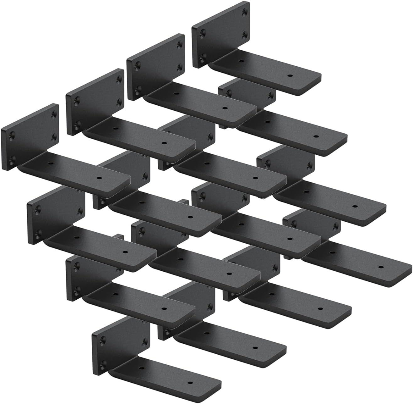 16 Pack Heavy Duty Floating Shelf Brackets for Home and Office