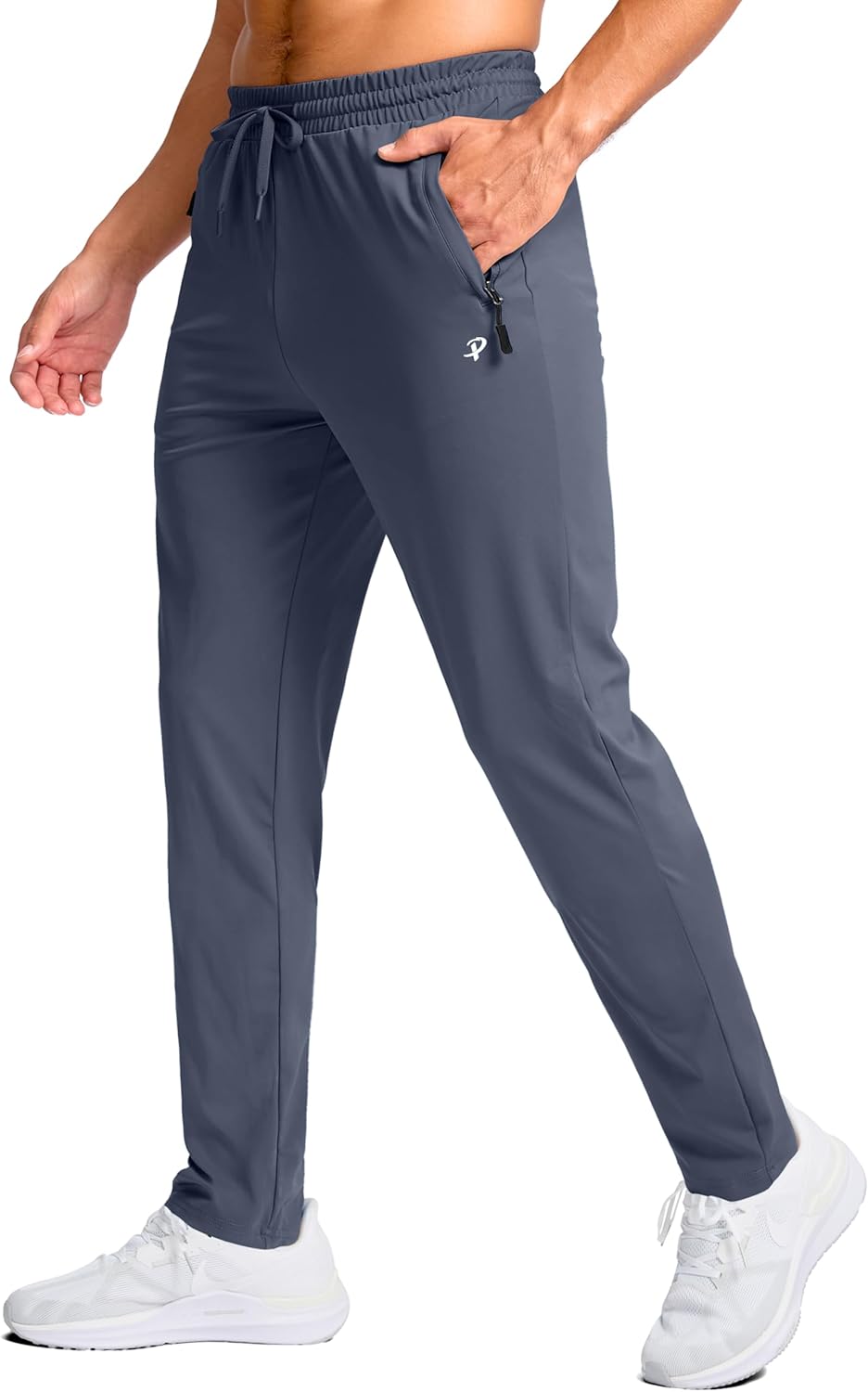 Pudolla Men's Tall Sweatpants with Zipper Pockets for Comfort