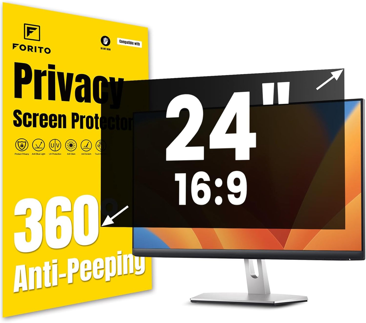 360Privacy Screen 24 Anti Blue Light Shield