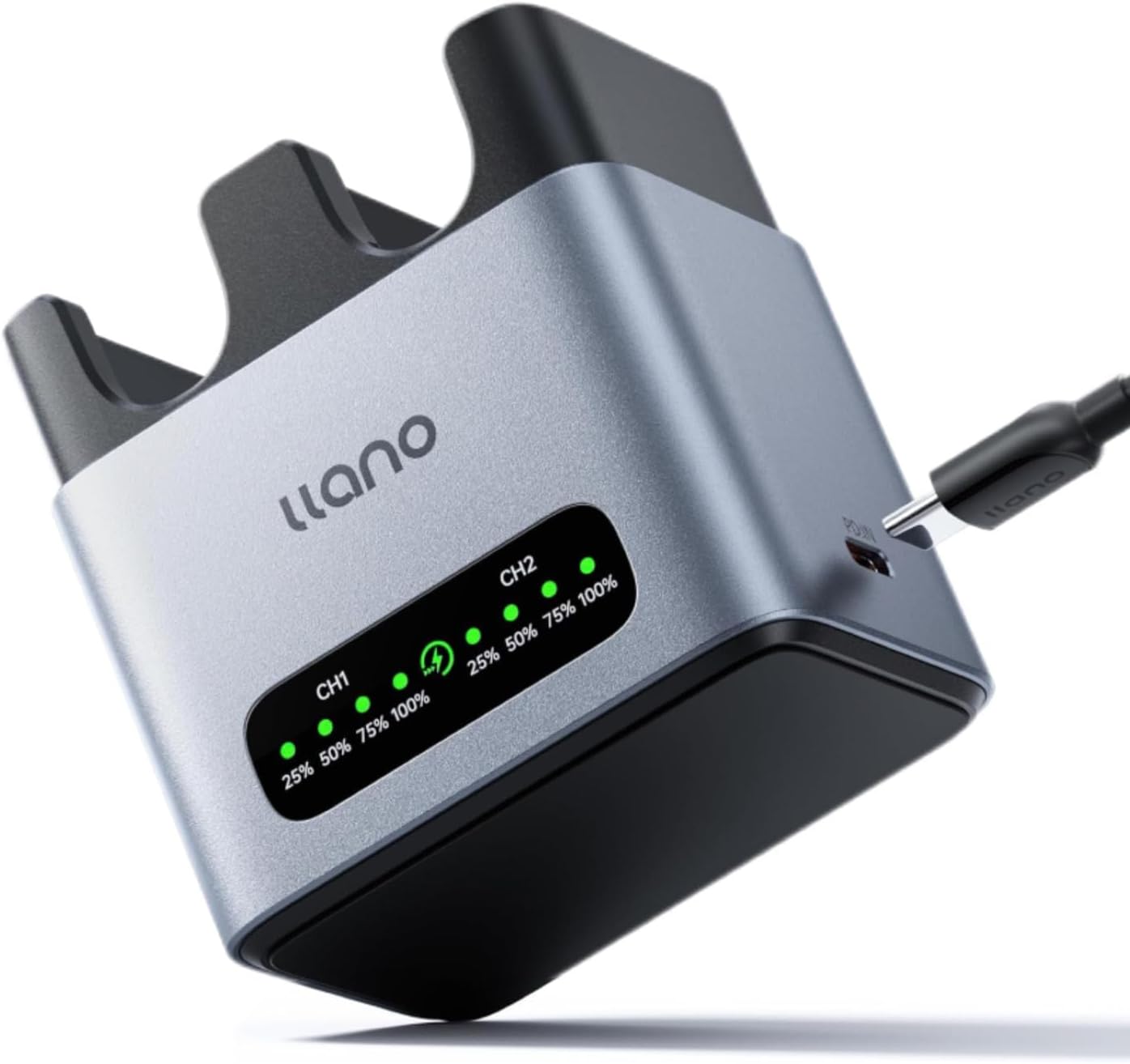 llano 20W LP-E6P Dual Slot Charger for Canon Cameras Fast Charging