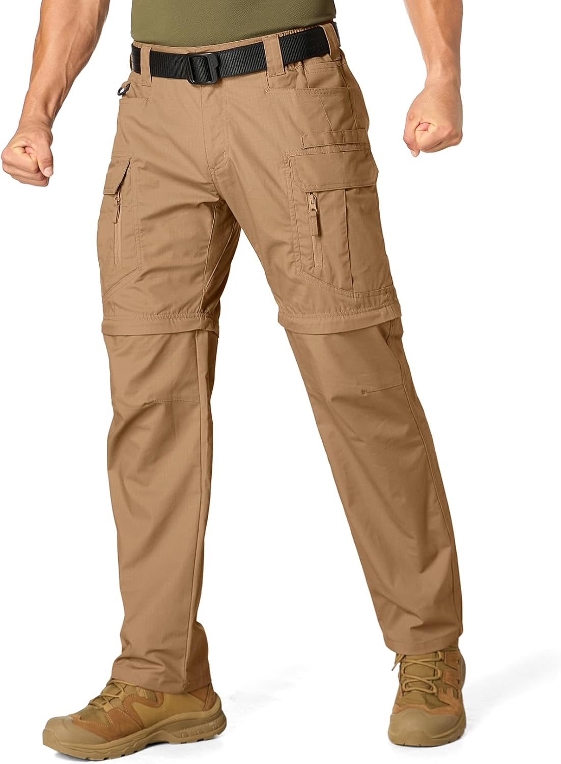 Men's Flex Stretch Convertible Tactical Pants for Outdoor Use