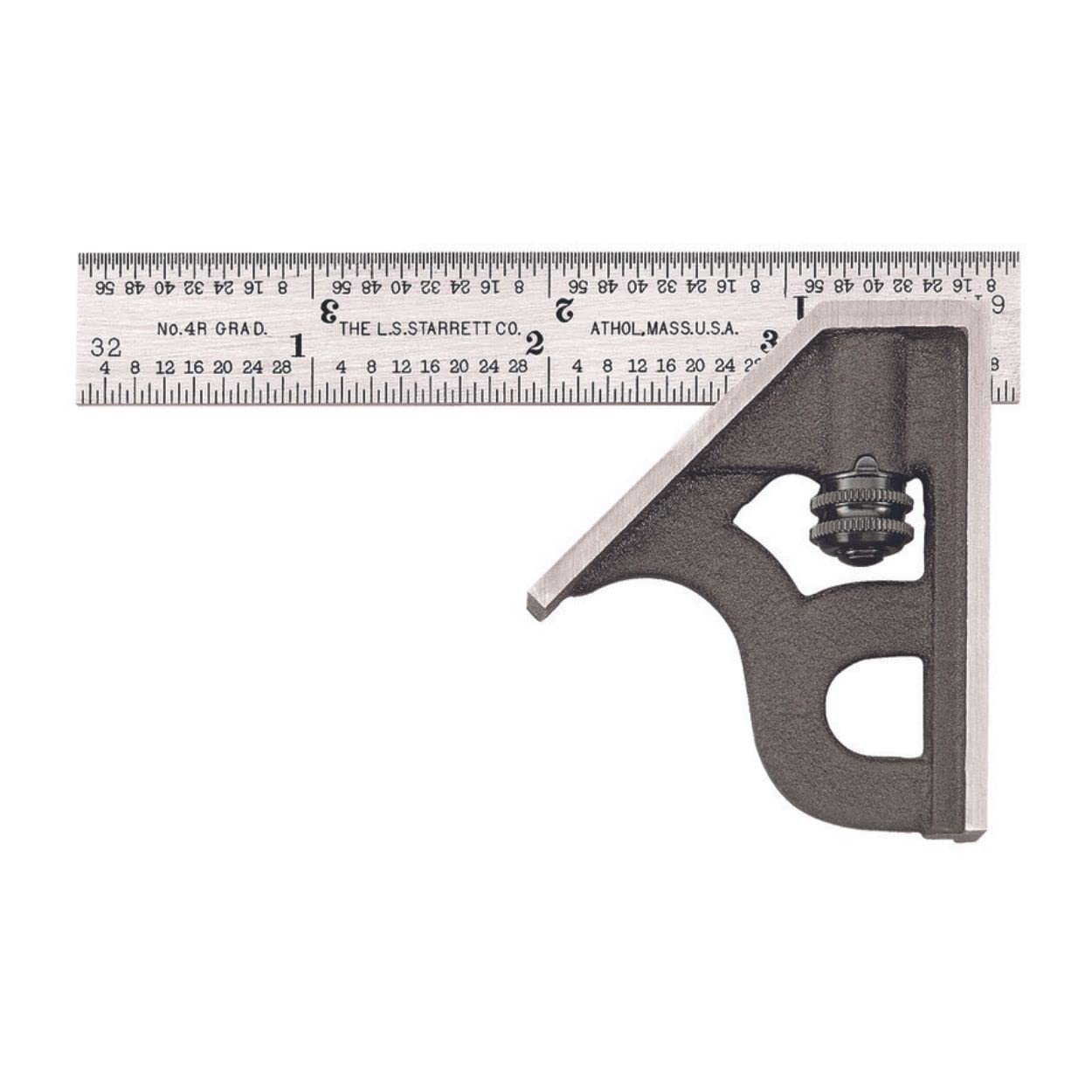 Starrett Steel Combination Square with 4in Blade for Precision