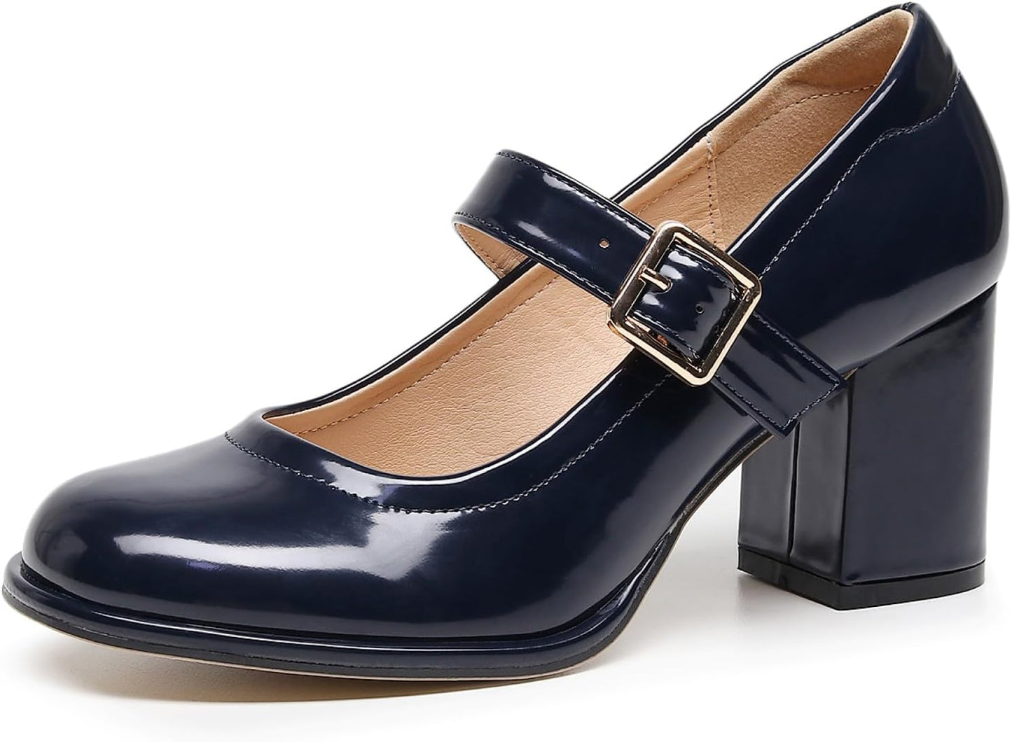 VenusCelia Women's Mary Jane Pump Heeled Shoe for Comfort