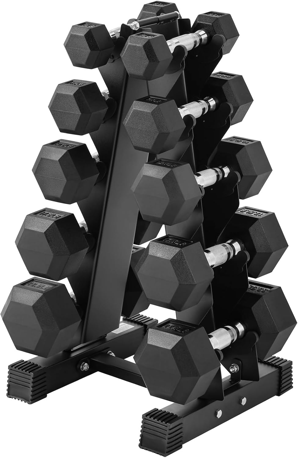 Hex Dumbbells Rubber Coated Cast Iron Weights for Exercises