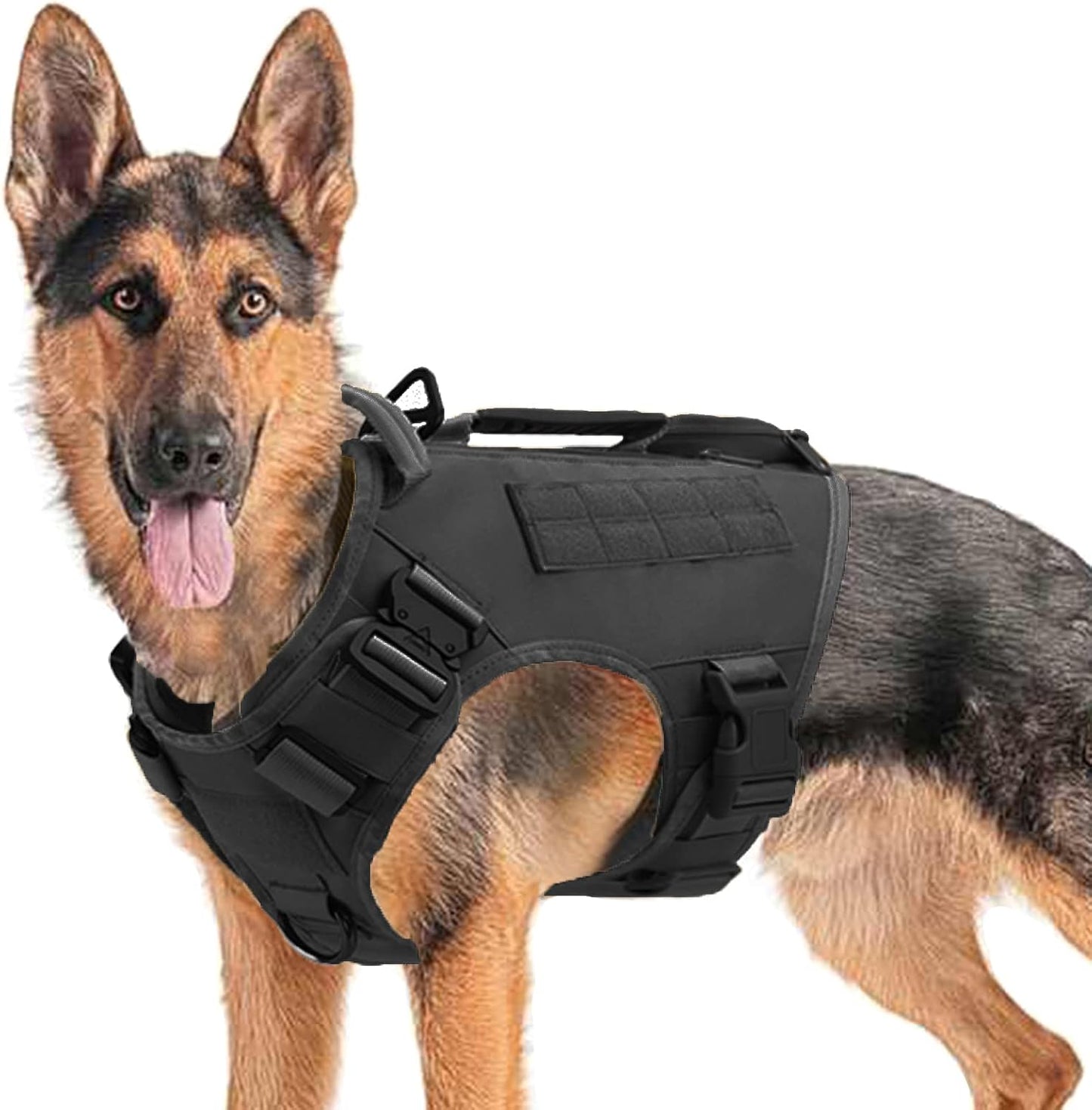 Tactical Dog Backpack Harness for Large Breeds with Pouches